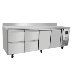 TABLE POSITIVE 4 TIROIRS + 2 PORTES AVEC DOSSERET