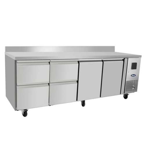 TABLE POSITIVE 4 TIROIRS + 2 PORTES AVEC DOSSERET