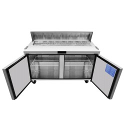 MEUBLE SALADETTE 1500 2 PORTES X16 BACS GN 1/6