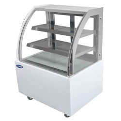 VITRINE BOMBÉE SERVICE ARRIÈRE LAQUEE BLANCHE L900