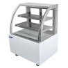 VITRINE BOMBÉE SERVICE ARRIÈRE LAQUEE BLANCHE L900